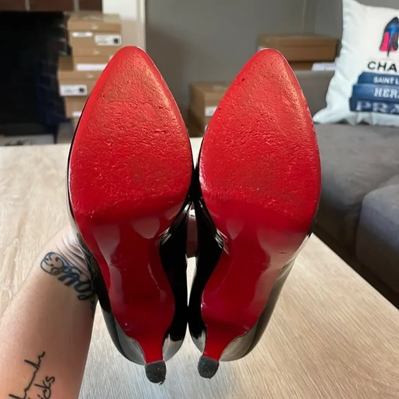 Louboutin Daffodile 160MM Black Patent Leather - 36 - Picture 8 of 9